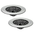 thumbnail image 1 of Uxcell Filtro de fregadero de silicona, 2 paquetes de tapón de desagüe de fregadero de cocina, 4.4 pulgadas negro, 1 of 5