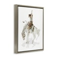 thumbnail image 4 of Stupell Industries Cowgirl on Rearing Horse People Painting Brown Floater Framed Canvas Art Print Wall Art, 25 x 31, 4 of 10