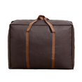 thumbnail image 7 of Hvmvliv Big Capacity Folding Luggage Bag, Travel Clothes Storage Bags Zipper Non Woven Suitcase Foldable Moving House Duffle Handbag Brown, 7 of 7