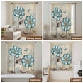 thumbnail image 5 of Blue Tulip Semi Sheer Curtains Drapes for Living Room,Bedroom,French Doors Window 54 Inches Long,Retro Flowers Leaves Butterfly Plants Khaki Rod Pocket Chiffon Curtain Drapery Voile Draperies Panel, 5 of 8