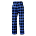 thumbnail image 5 of Mepaouo Womens Pajama Pants Plaid Sleep Lounge Stretch Comfy Drawstring Pj Bottoms(Blue,2XL), 5 of 5
