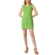 thumbnail image 1 of Vestido mini casual sin mangas con capucha de color sólido de punto para mujer Inspire Chic M Verde, 1 of 6