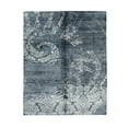 thumbnail image 2 of EORC Black Hand Knotted Bamboo Silk and Wool Transitional Modern Indo Nepal Rug, 8' x 10', 2 of 4