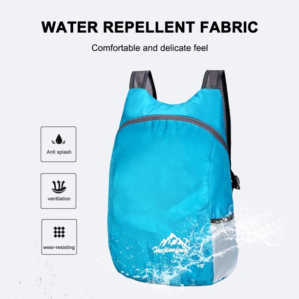 Mochila plegable Ndcxsfigh impermeable para viajes al aire libre azul lago