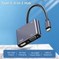 thumbnail image 5 of Cocobaby USB 3.0 Type C USB C To VGA HDMI Multiport Adapter 4K UHD Converter Port MacBook, 5 of 11