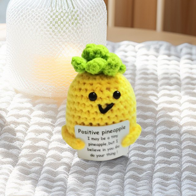 Juguete De Energía Positiva Muñecas de ganchillo inspiradoras, muñecos de bolsillo creativos con abrazo, regalos de cumpleaños para amigos