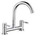 thumbnail image 1 of Kitchen Sink Mixer Tap,2 Hole Kitchen Mixer Tap,Dual Lever Bridge Kitchen Sink Mixer Tap, 1 of 5