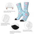 thumbnail image 3 of Hirioo Funny Cute Teeth Pattern Adult Middle Tube Socks Breathable Sock Non-Pilling,Contrasting Color Design, 3 of 6