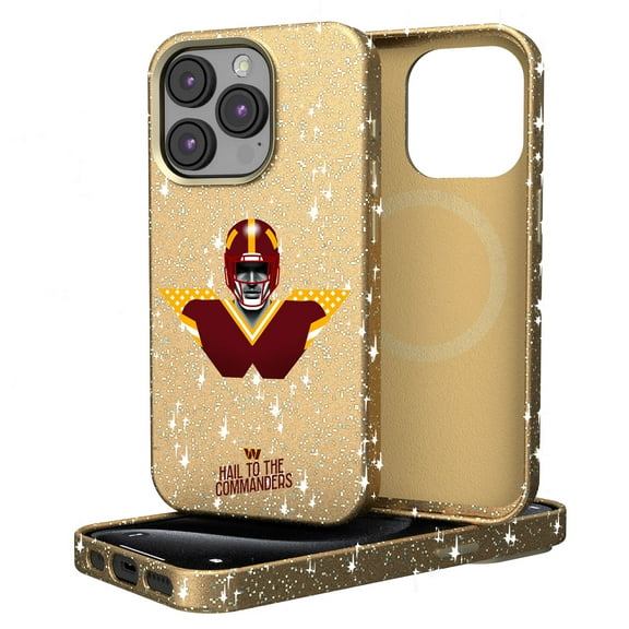 Keyscaper Gold Washington Commanders 2024 Illustrated Limited Edition Bling iPhone Case