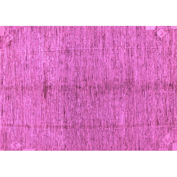 Ahgly Company Machine Washable Indoor Rectangle Oriental Purple Modern Area Rugs, 2' x 4'