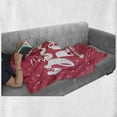 thumbnail image 6 of You Are Loved Soft Flannel Fleece Blanket, Bold Scribble Style Words and Heart on a Background of Mini Stars, Cozy Plush for Indoor and Outdoor Use, 50" x 70", Dark Coral and White, by Ambesonne, 6 of 6