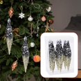 thumbnail image 6 of FVDPWYE 6 Pieces Christmas Droplet Hanging Ornaments DIY Christmas Decor for Holiday Black Gold, 6 of 9