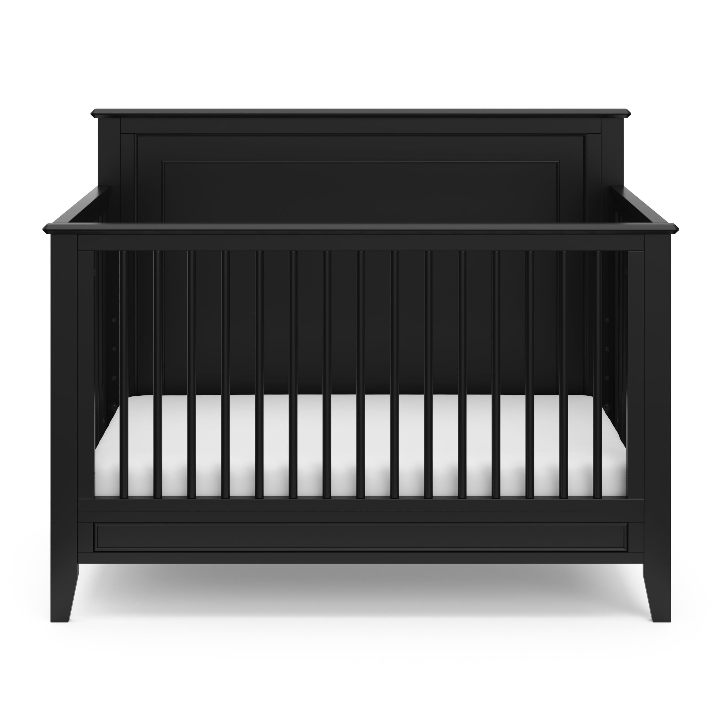 Storkcraft Solstice 5-in-1 Convertible Baby Crib, Black