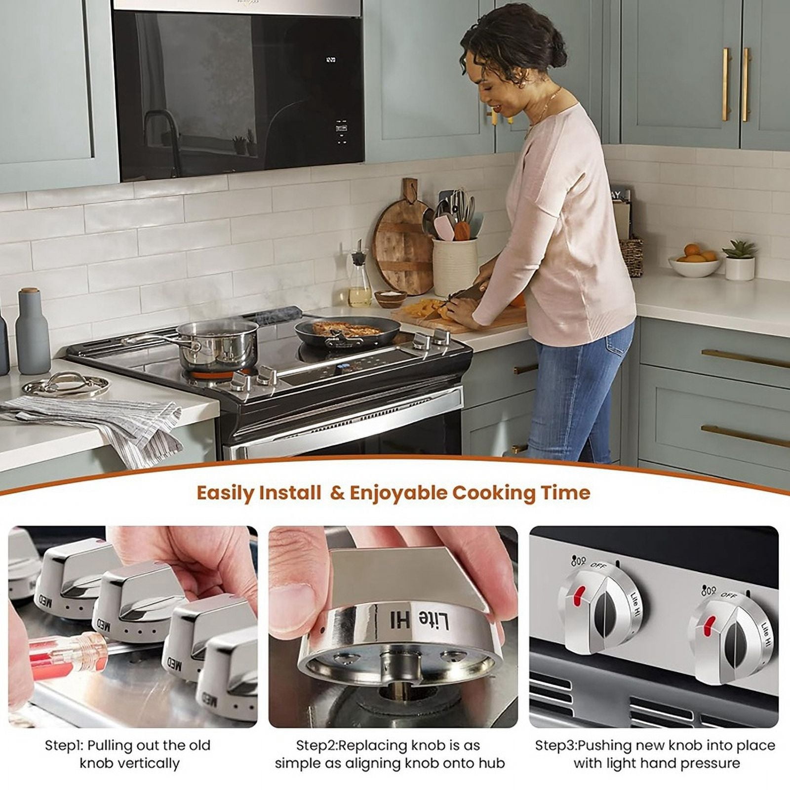 DG94-03500V/W for Electric Stove Replacement (4PCS),Compatible with Electric Range NE63T8311SS/AA NE63T8111SS Silver
