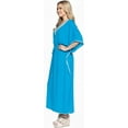 thumbnail image 3 of HAPPY BAY Women's Loungewear Loose Caftan Maxi Robe Flowy Home Wear 3X-4X Turquoise_AA73, 3 of 3