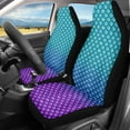 thumbnail image 2 of Xoenoiee Car Seat Covers High Back Design for Front Seats, Blue Purple Mermaid Fish Scale Print, Universal Fit Vehicle Seat Cushion Protectors for SUV Car Truck, 2 of 6
