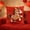 Red #4, variant on Horse Print Pillow Cover 17.7x17.7 Inches | Decorative Cotton Pillow Case with Hidden Zipper for Sofa, Bed & Home Decor | Soft Breathable Fabric for Kids Room or Living Room