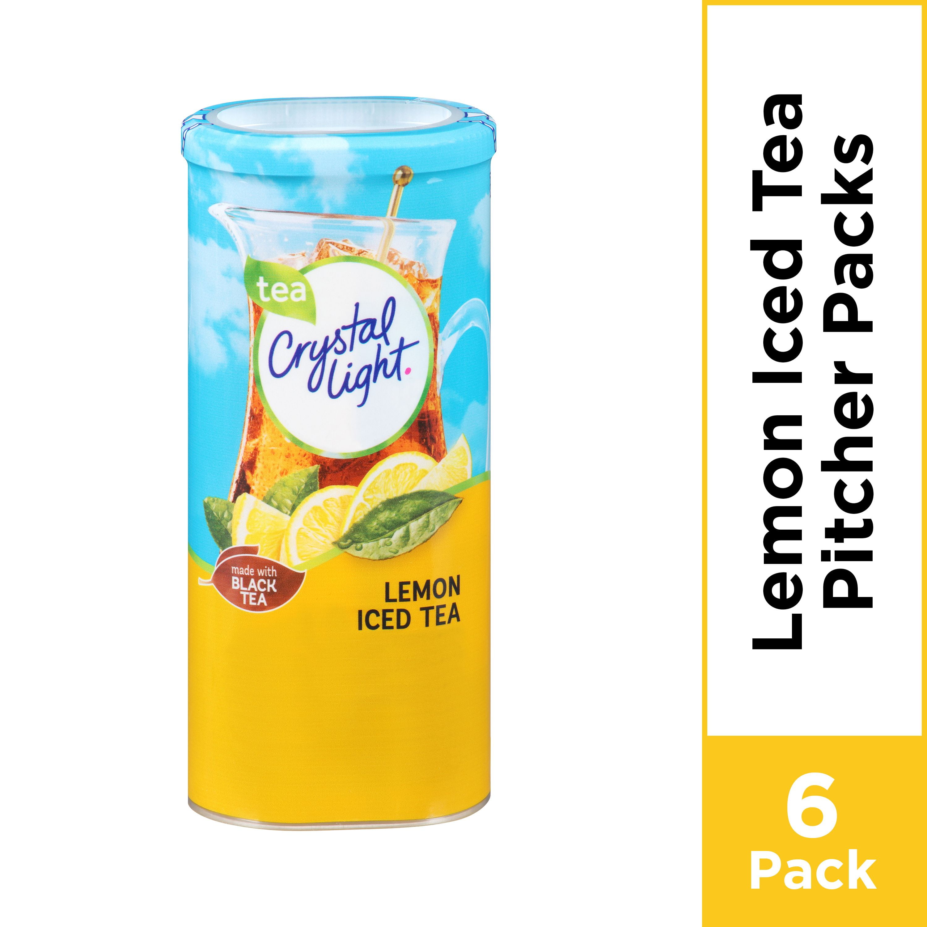 Crystal Light Lemon Iced Tea Powdered Drink Mix, 6 ct 1.4 oz Can