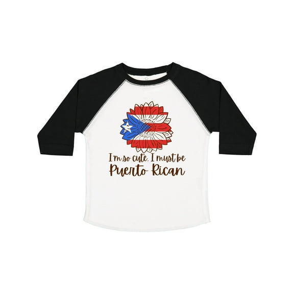 Inktastic I'm So Cute, I Must Be Puerto Rican Sunflower Boys or Girls Toddler T-Shirt