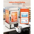 thumbnail image 2 of KFFKFF 5-Tier Commercial Food Warmer Display, 1200W Food Display Warmer with LED Light, Adjustable Shelf & Stainless Steel Frame, 86℉~230℉ Steam Heating, 120L, 2 of 9