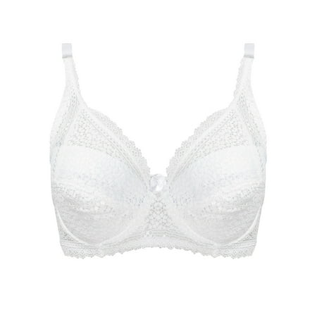 

SOOMLON Plus Size Bras for Women Lace Lingerie Plus Size Bra Comfortable Bra Athletic Bra Workout Bra White XXL