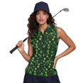 thumbnail image 6 of Whosucclay Green Leaf Pattern Sleeveless Shirts for Women Quick Dry Trendy Easy Clean Tennis Sport Tops XS - 2XL, 6 of 8