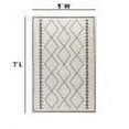 thumbnail image 5 of Emma + Oliver 5' x 7' Ivory & Black Geometric Bohemian Shag Rug, 5 of 8