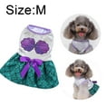 thumbnail image 2 of Disfraz de sirena para perro, disfraz de sirena morado y verde con tutú para cachorro, disfraz para perro, disfraces de Halloween, 2 of 5