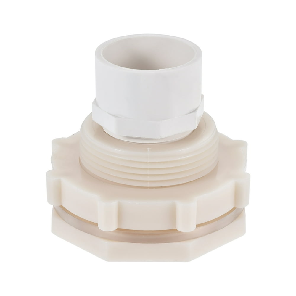 Uxcell G11/4 Female 2.44" Male PVC Bulkhead Fitting with Silicone