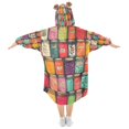 thumbnail image 2 of FORMRS Wearable Blanket Hoodie with Sleeves for Kids Cozy Flannel Sweatshirt, Beige Jar, 2 of 7