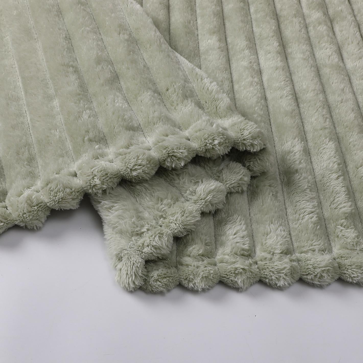 Kate Aurora Modern Lux Ultra Soft & Plush Ribbed Accent Throw Blanket - 50 in. W x 60 in. L - Assorted Colors