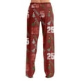 thumbnail image 7 of Adult Fashion Loose Christmas Print Casual Pants with Drawstring Elastic Waist, Comfortable Sleepwear and Loungewear Trousers for Home Use,Wine,XL, 7 of 7