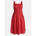 thumbnail image 5 of Time and Tru Women's and Women's Plus Sleeveless Smocked Peasant Midi Dress, Sizes XS-4X, 5 of 5