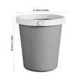 thumbnail image 3 of Fiudx Ofertas flash Artículos en oferta Bote De Basura Engrosado De Plástico Hogar De Alto Valor Sin Tapa Cocina Baño Anillo De Presión Cesto De Basura Adecuado para El Hogar Cocina Baño Garaje, 3 of 7