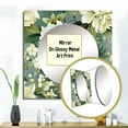 thumbnail image 3 of Designart "Green Peony Damask Grace II" floral Square Mirror For Wall Decor - Large Green Square Printed Wall Mirror Art - Square Cottage Mirror - Wall Mounted Square Large Mirror, 3 of 5