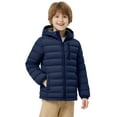 thumbnail image 5 of Wantdo Boy's Hooded Padded Coat Quilted Packable Jacket Waterproof Warm Jacket for Skiing Navy 10-12, 5 of 10