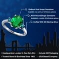 thumbnail image 2 of Gem Stone King 2.54 Ct Oval Green Nano Emerald Blue Diamond 925 Sterling Silver Ring, 2 of 6