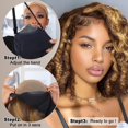 thumbnail image 2 of Peluca AHUFALU Ombre Highlight, cabello humano castaño miel, 180% de densidad, 2 of 6