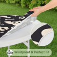 thumbnail image 5 of Spooky Halloween Icons Pattern Round Fitted Tablecloth with Elastic Edge,Dining Table Cover Waterproof,Outdoor Round Tablecloth for Camping,Dining,Indoor and Outdoor, 5 of 7