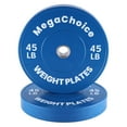 thumbnail image 1 of Colored Bumper Plates, Weight Plates Set, Rubber Bumper Weights Plate with 2 Inch Steel Insert for Barbell, Standard Strength Training Plates for Weightlifting, Single, Pair, 1 of 8