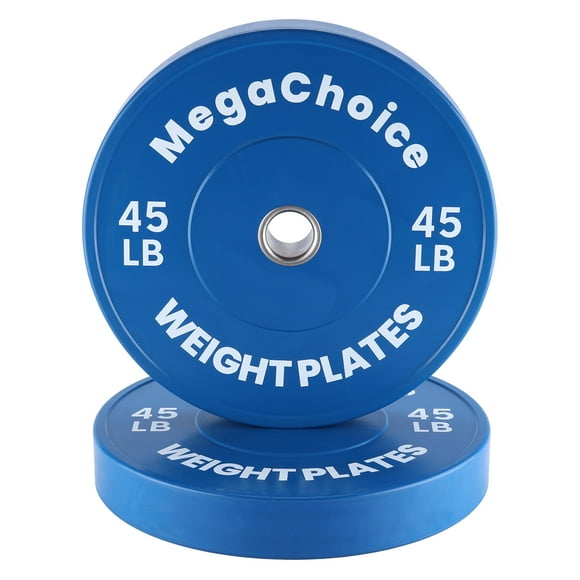 Ourlova Colored Bumper Plates, Weight Plates Set, Rubber Bumper Weights Plate with 2 Inch Steel Insert for Barbell, Standard Strength Training Plates for Weightlifting, Single, Pair