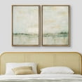 thumbnail image 3 of IDEA4WALL Framed Canvas Print Wall Art Set of 2 Watercolor Pastel Green Tan Landscape Abstract Modern Art Multicolor Contemporary Artwork for Bedroom, Office - 24"x36"x2 Panels Natural, 3 of 5