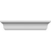 Ekena Millwork 122" Bottom Width x 131 3/4" Top Width x 9 5/8"H x 1 1/4"P Ashford Crosshead
