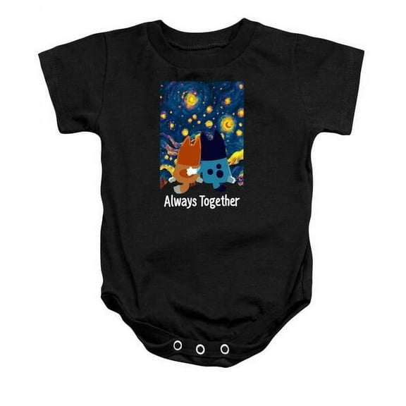 Heeler Mum Bluey Always Together Baby Onesie Bluey And Bingo Tee, Bluey Family Shirt, Bingo Shirt Cute Baby Onesie, BABY BODYSUIT LAT 4424