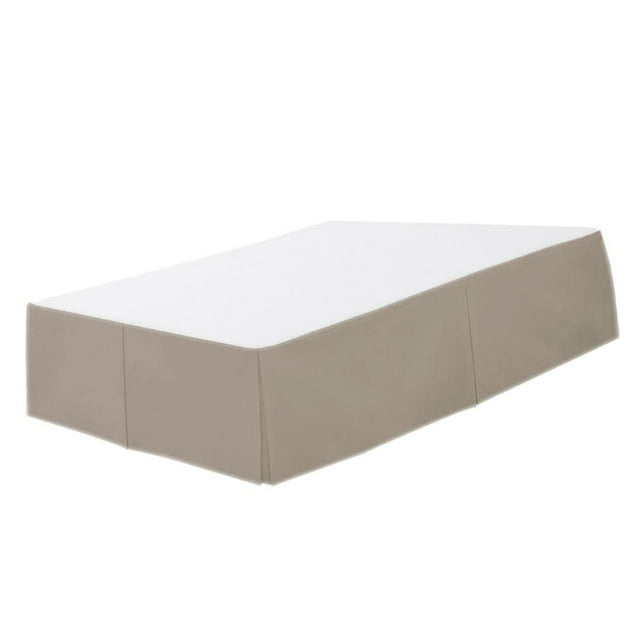 relayinert Solid Color Hotel Pleated Bed Skirt Wrinkle Fade Resistant & Khaki Full 1Set