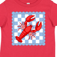 thumbnail image 4 of Inktastic Lobster Checkered Stamp Coastal Girls Toddler T-Shirt, 4 of 5
