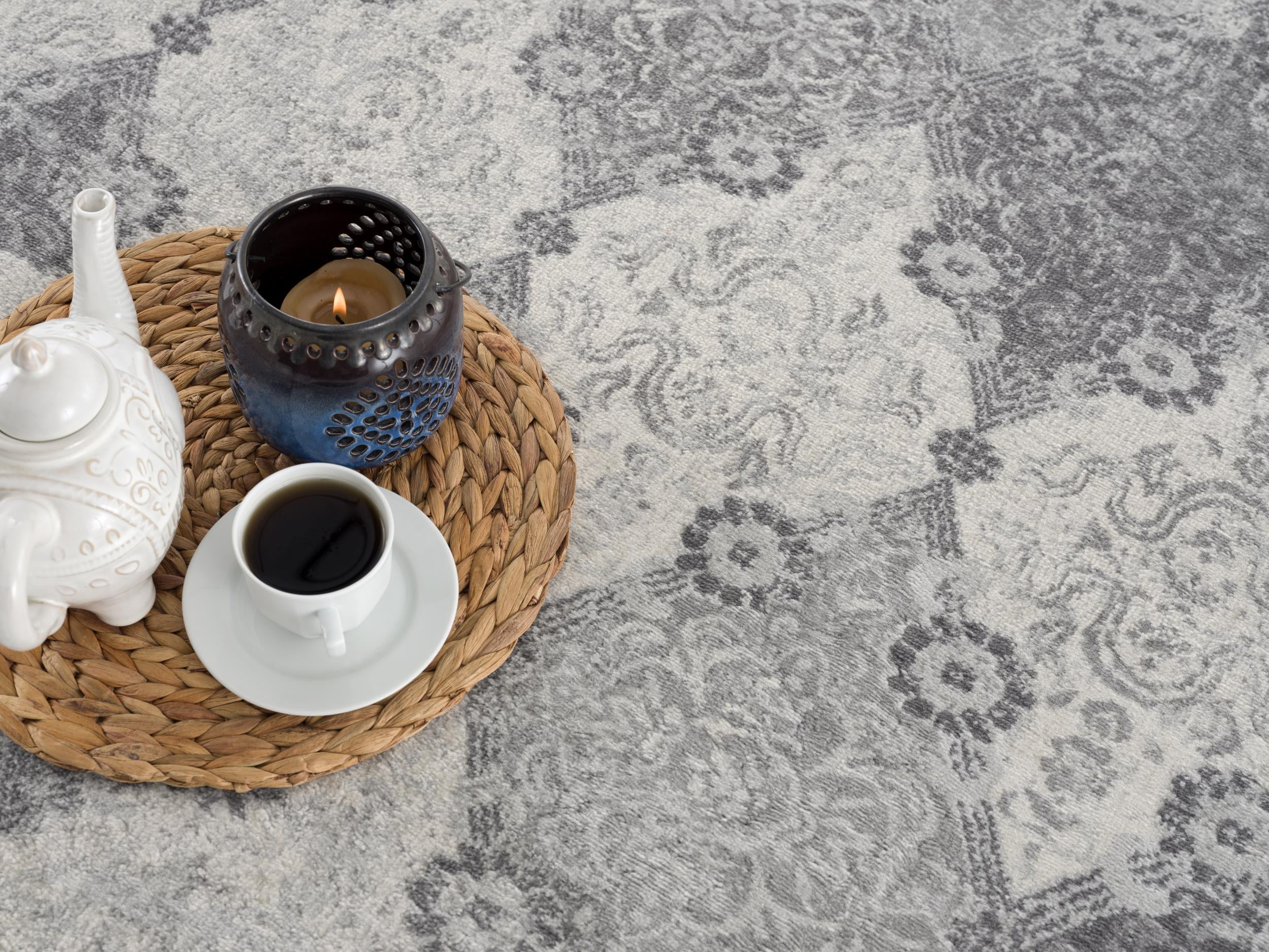 Tapis d'intérieur marocain Rug Branch Havana 2' x 17' (taille exacte : 2'3" x 17'), gris beige, contemporain - Entrée, couloir, salle de bain et cuisine