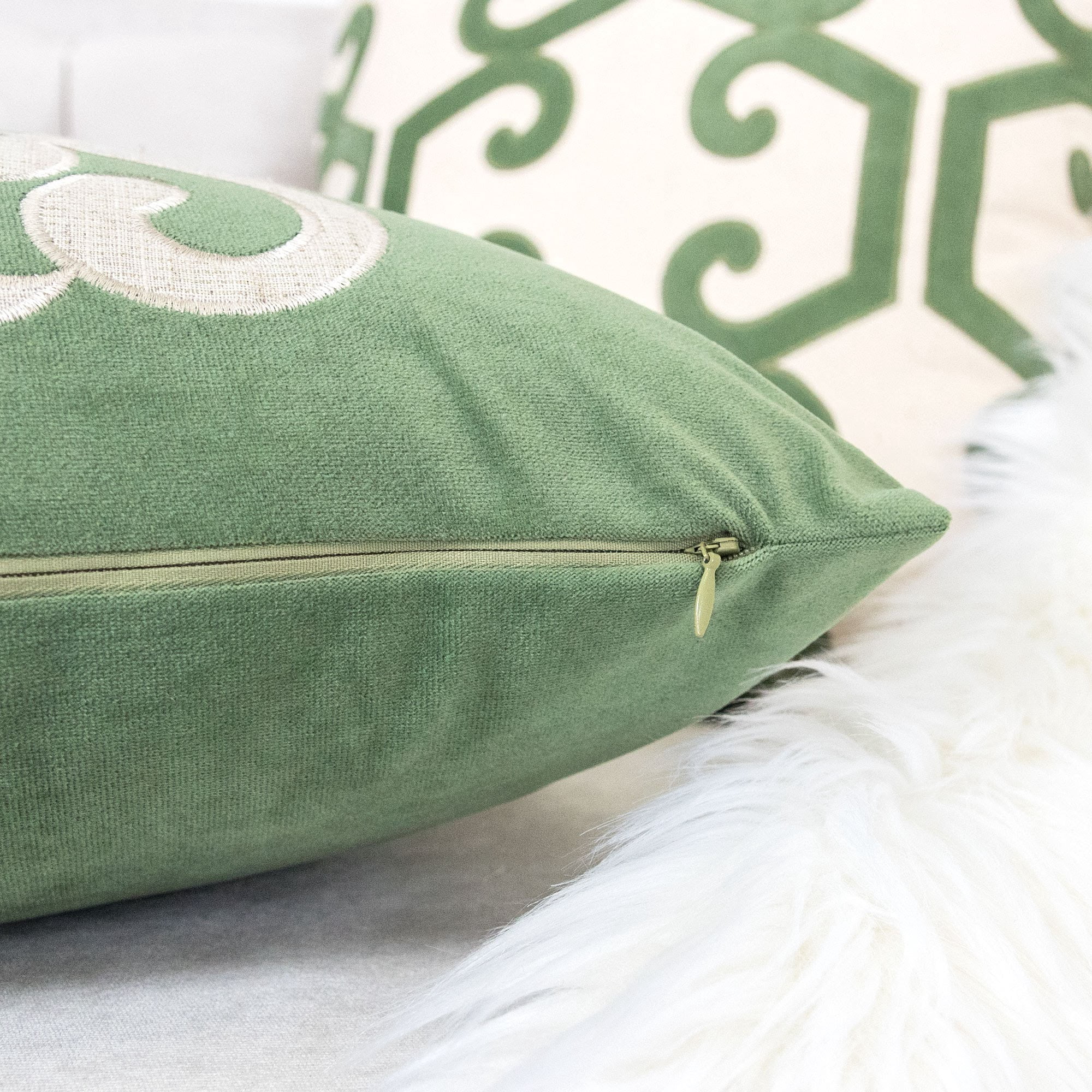 Stacey Green Abstract Polyester 20 in. x 20 in. Throw Pillow