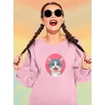 thumbnail image 2 of Surprised Kitten. Sweatshirt Women -Kayomi Harai Designs, Female XX-Large, 2 of 4