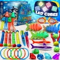 thumbnail image 1 of Set de Juguetes para Piscina de 35 Piezas con Cubos de Luz LED para Piscina, Juguetes Acuáticos para Aprendizaje de Natación y Desarrollo de Habilidades de Buceo para Niños., 1 of 16
